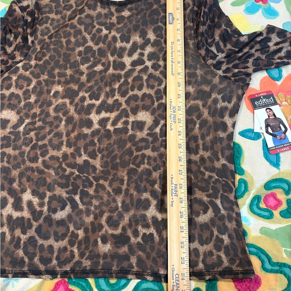Edited Beige and Brown Leopard Print Blouse - Picture 7 of 7